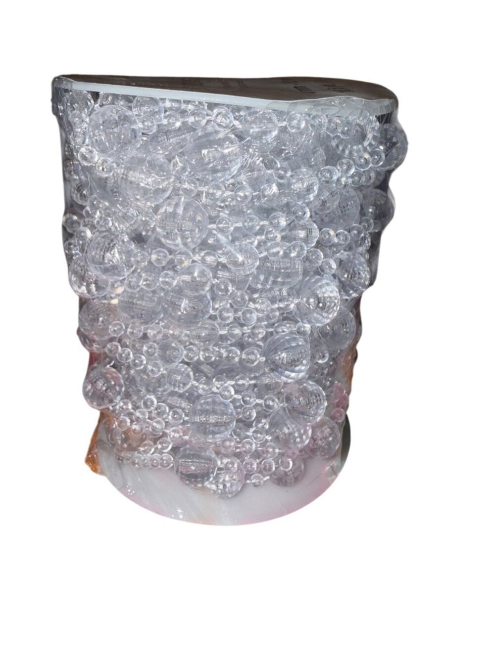 Bead Landing Garland 4-12mm Clear Plastic Beads 16.5 Yards For Crafting & Decora